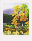 Gould Gold watercolor note card