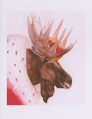 The Moose King Meadows watercolor note cards