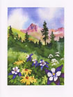 Mt. Windom watercolor note card