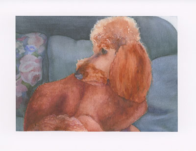 My Side of the Couch watercolor note cards