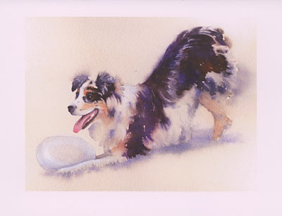 Queen of the Frisbee watercolor note cards