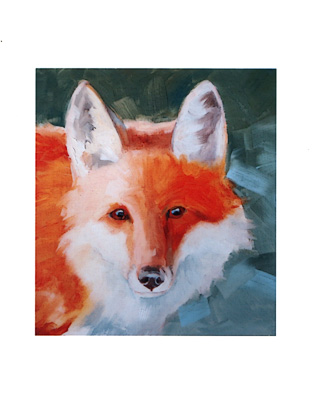 Red Fox watercolor note cards