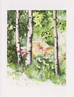 Summer Aspen watercolor note card