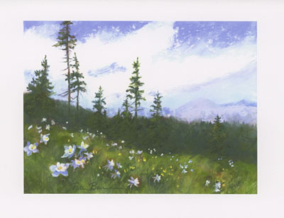 View from Mt. Whetstone watercolor note cards