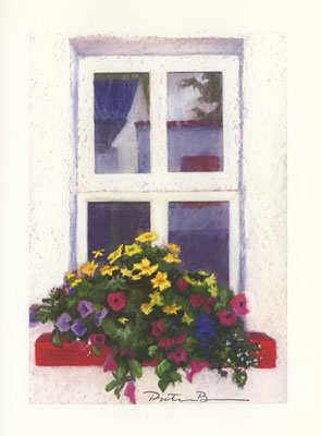 Windowbox County Kerry, Ireland watercolor note cards